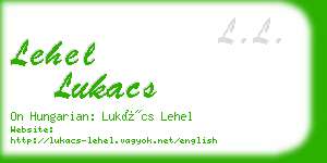 lehel lukacs business card